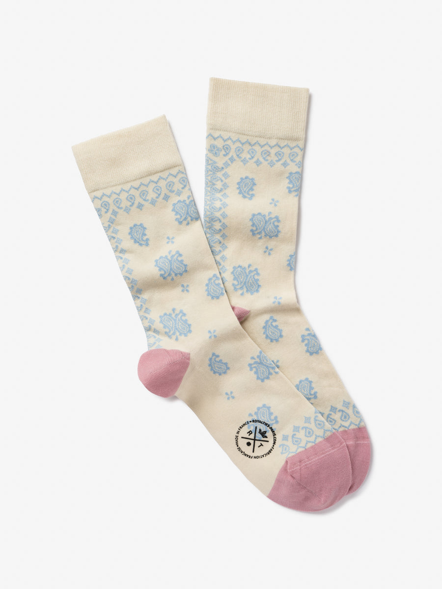 Chaussettes Snowboard Roxy Paloma - Mélange Laine/Acrylique - Renforts Talon/Orteils - Motif Jacquard